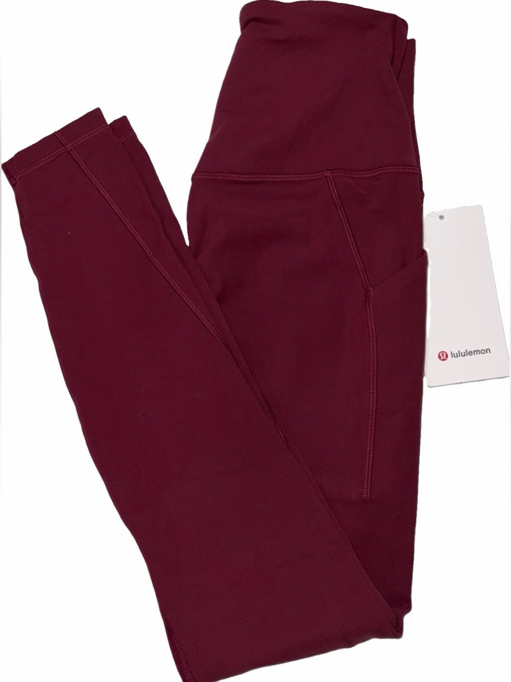 NWT*LULULEMON*SIZE 6*ALIGN HI RISE 28”L PANT*POCKETS*BURGUNDY BAY*AUTHENTIC $128